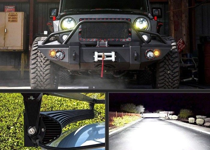 Super Bright 54 Inch Light Bar , 312W 4x4 LED Driving Lights ISO Cetification