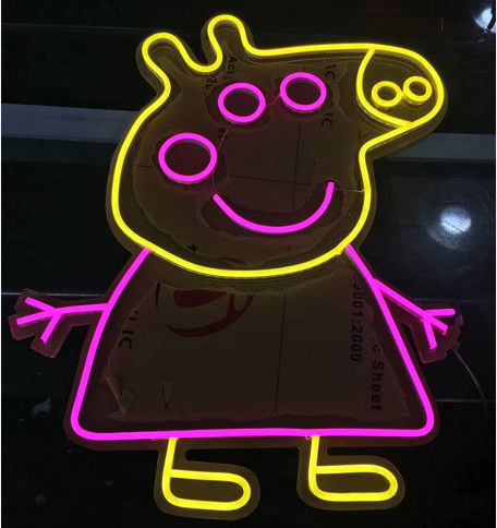 RGBW Ultra Thin Custom LED Business Signs Silicon Mini Words Heart Shape
